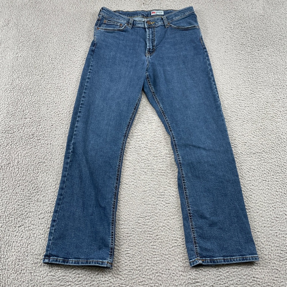 Wrangler Jeans Mens 32 Blue Relaxed Boot‎ Stretch Denim Pants 20X 01MWXED